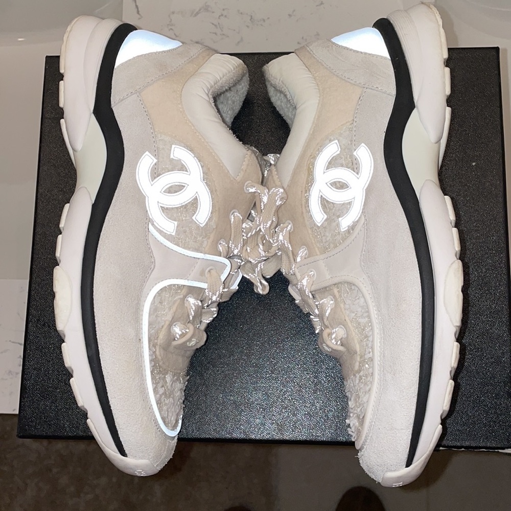 White Chanel sneakers
